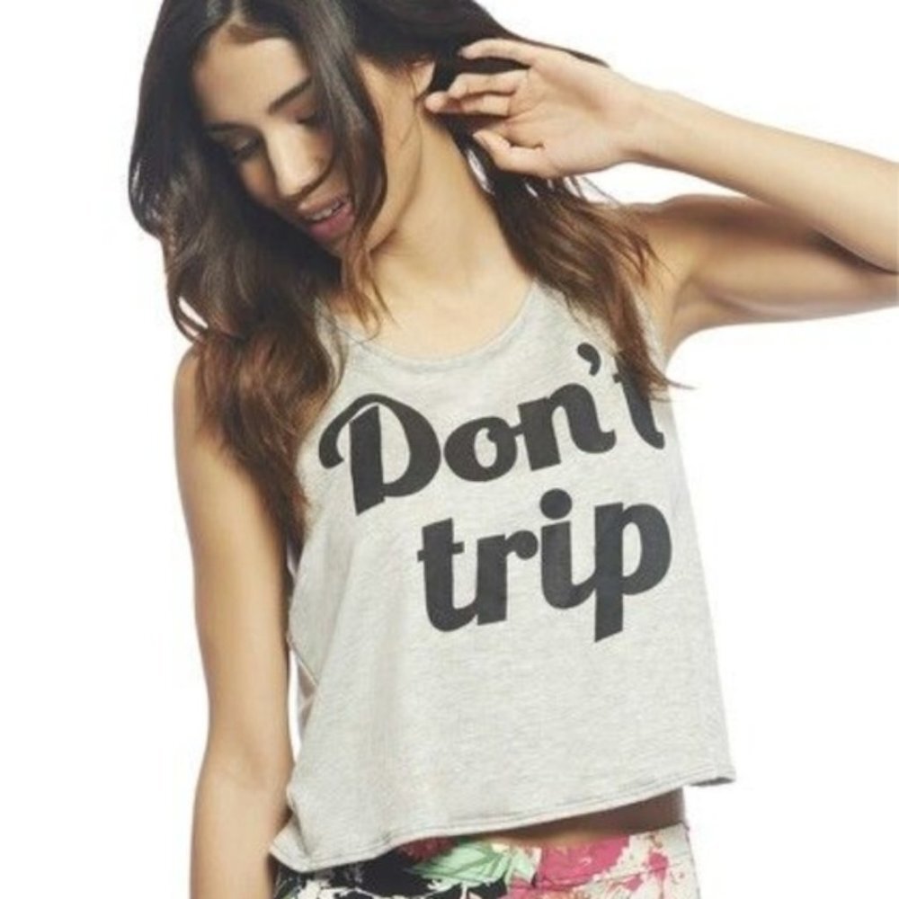 Don't Trip High‎ Low Crop Graphic Tee